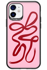 Burgundy Bow - Apple iPhone 12