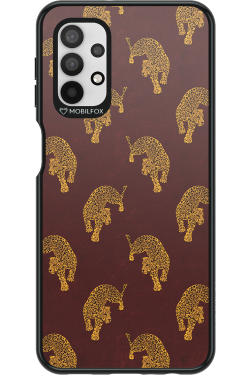 Burgundy Leopard Pattern - Samsung Galaxy A32 5G