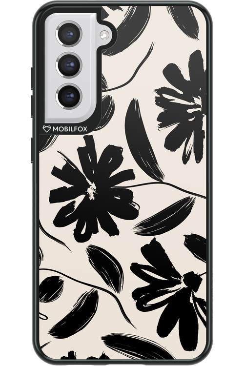 Monochrome Flowerss - Samsung Galaxy S21 FE