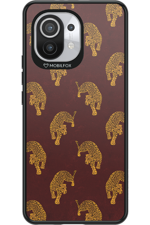 Burgundy Leopard Pattern - Xiaomi Mi 11 5G