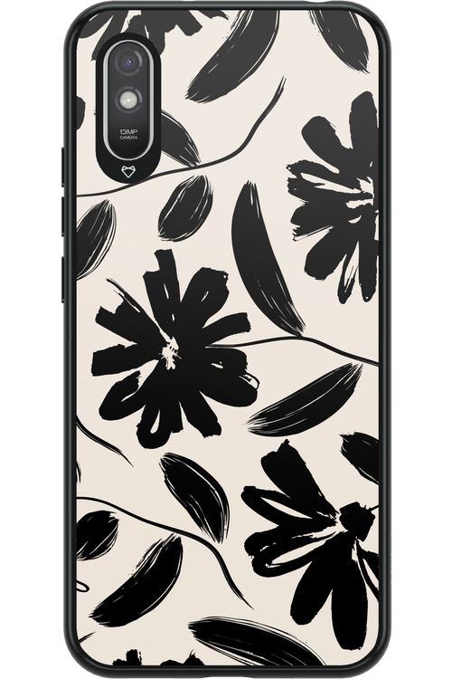 Monochrome Flowerss - Xiaomi Redmi 9A