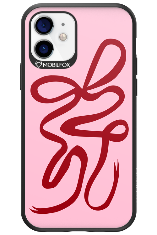 Burgundy Bow - Apple iPhone 12