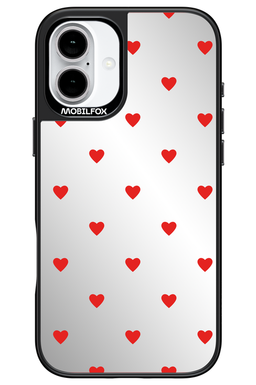 Mini Hearts Red Mirror 2.0 - Apple iPhone 16 Plus