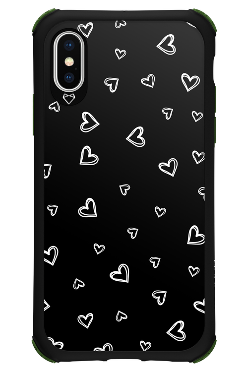 Monochrome Hearts 2.0 - Apple iPhone X