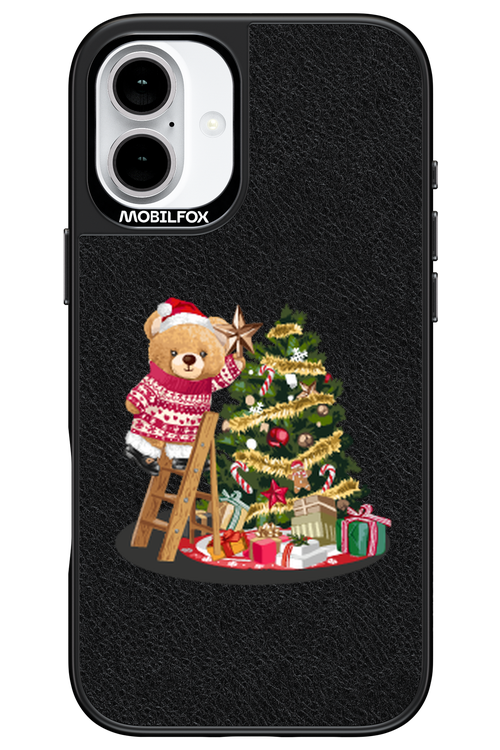 Christmas Bear (Leather) - Apple iPhone 16 Plus
