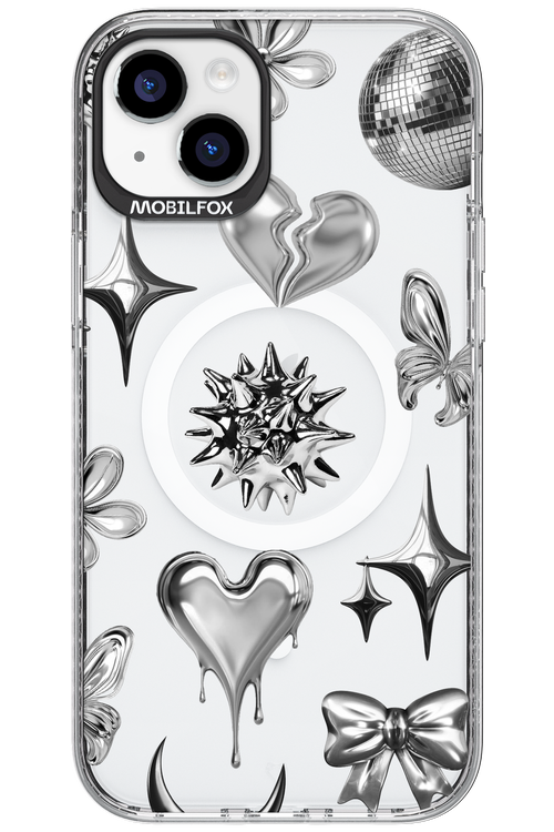 Silver Zone Transparent - Apple iPhone 15 Plus