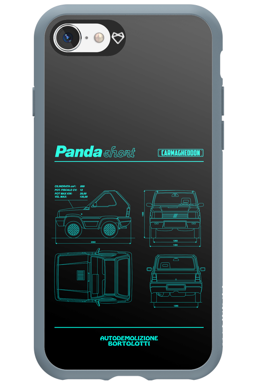 Panda Car Blue - Apple iPhone 8