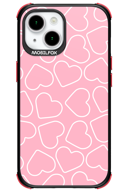 Line Heart Pink - Apple iPhone 15