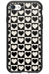 Checkered Heart - Apple iPhone SE 2020