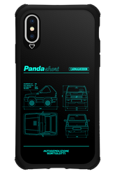 Panda Car Blue - Apple iPhone XS