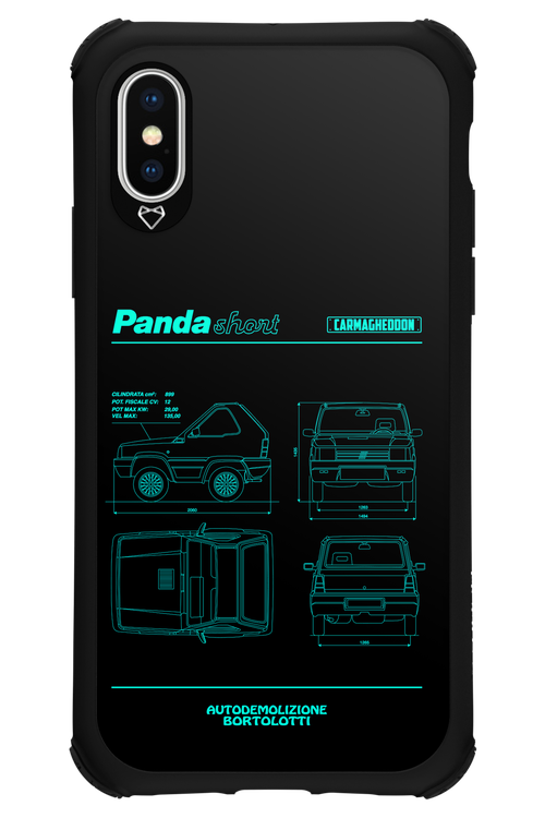 Panda Car Blue - Apple iPhone XS