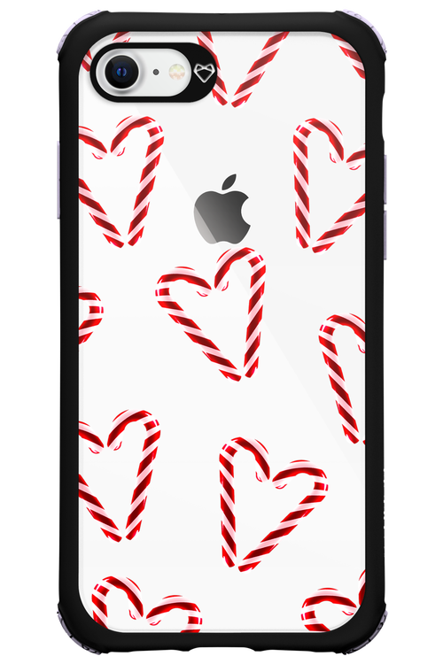 Candy Cane Hearts - Apple iPhone 8