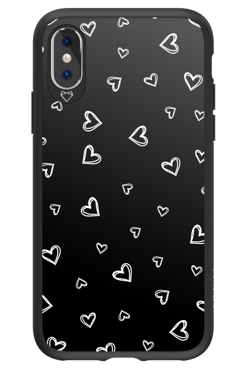 Monochrome Hearts 2.0 - Apple iPhone X
