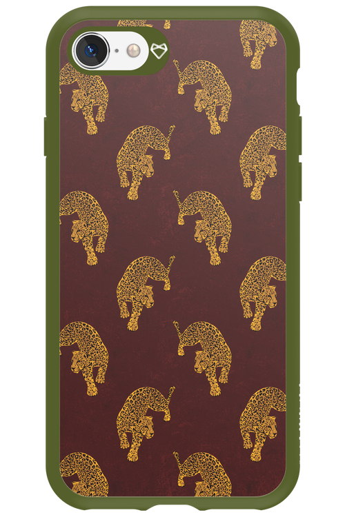 Burgundy Leopard Pattern - Apple iPhone SE 2022