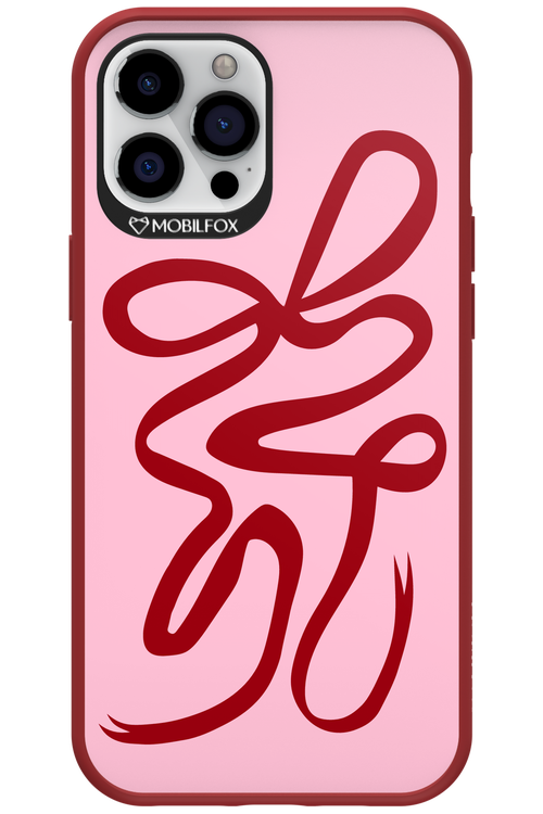 Burgundy Bow - Apple iPhone 12 Pro Max
