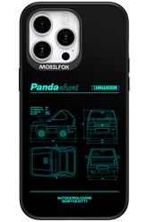 Panda Car Blue - Apple iPhone 15 Pro Max