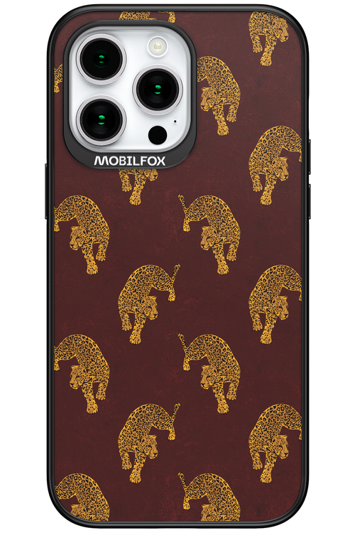 Burgundy Leopard Pattern - Apple iPhone 15 Pro Max