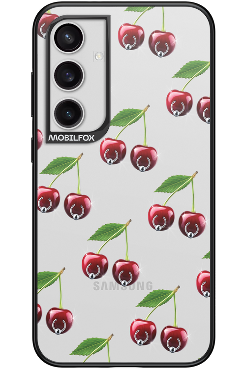 Spicy Cherries Transparent - Samsung Galaxy S24+