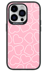 Line Heart Pink - Apple iPhone 14 Pro