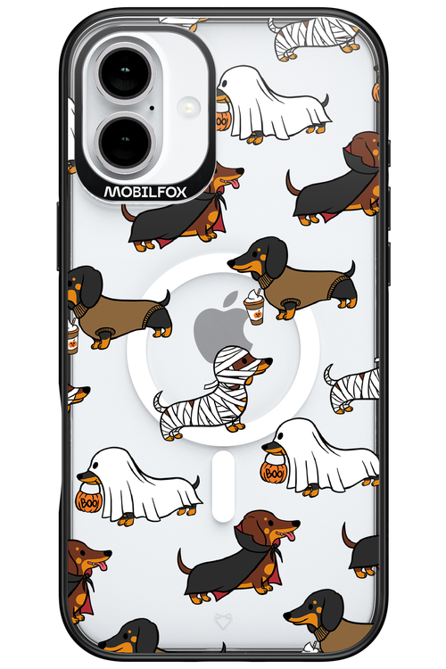 Scary Dachshund (Transparent) - Apple iPhone 16 Plus