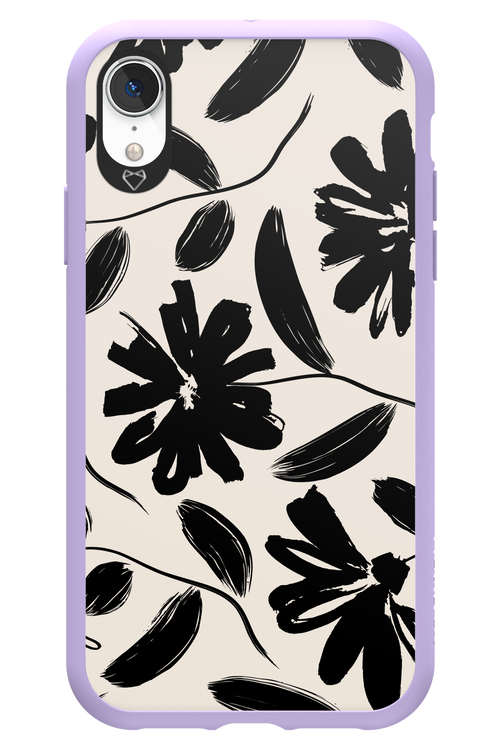 Monochrome Flowerss 2.0 - Apple iPhone XR