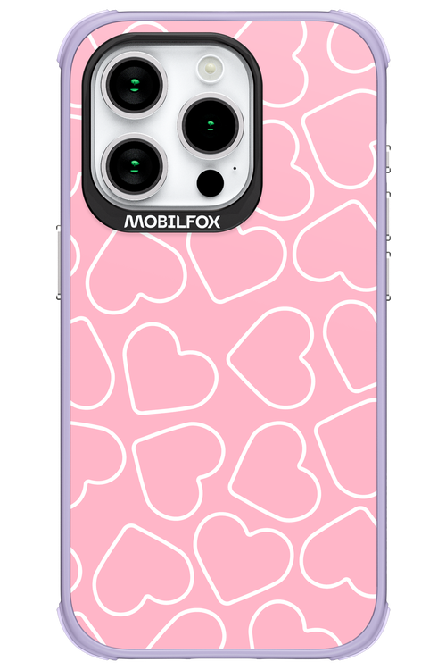 Line Heart Pink - Apple iPhone 15 Pro