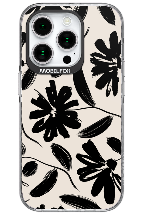 Monochrome Flowerss - Apple iPhone 15 Pro