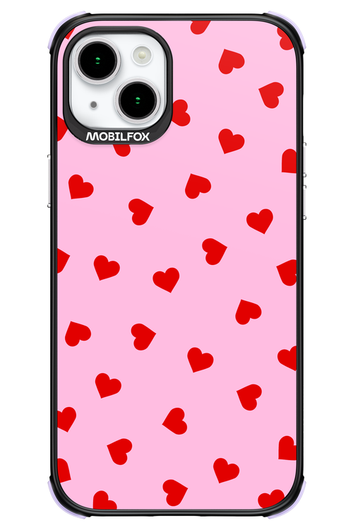 Sprinkle Heart Pink - Apple iPhone 15 Plus