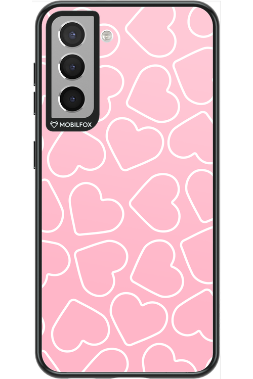 Line Heart Pink - Samsung Galaxy S21