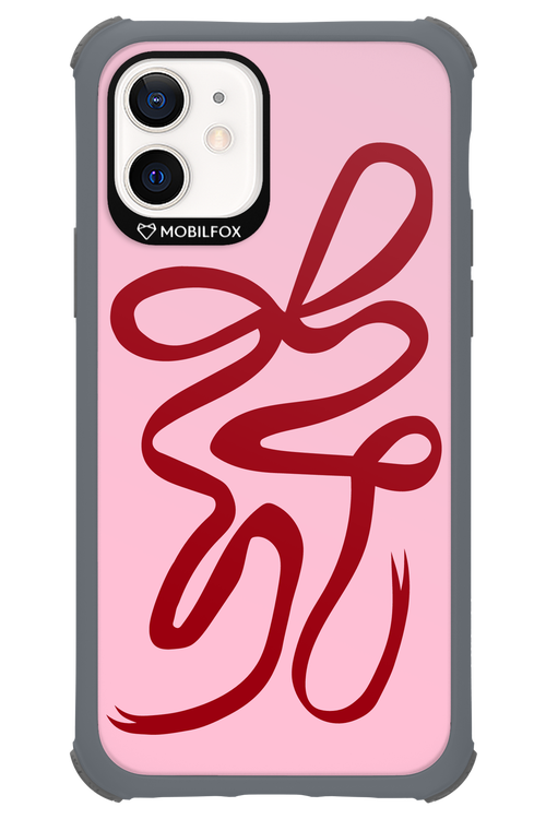 Burgundy Bow - Apple iPhone 12
