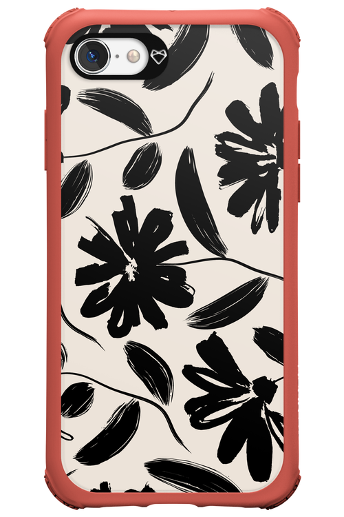 Monochrome Flowerss - Apple iPhone 7