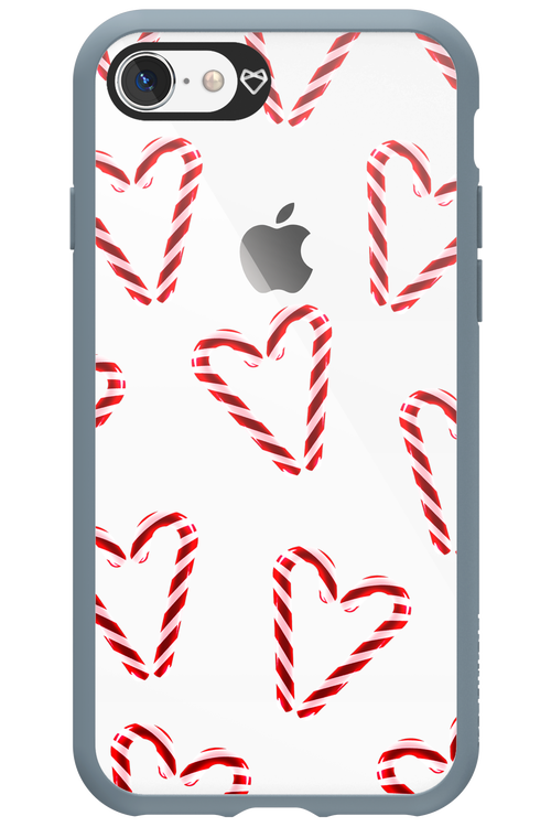 Candy Cane Hearts - Apple iPhone 8