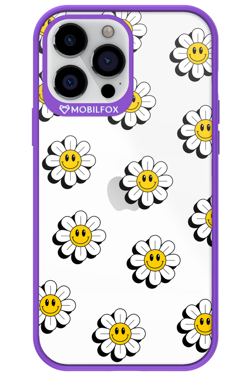 Smiley Flowers Transparent - Apple iPhone 13 Pro Max