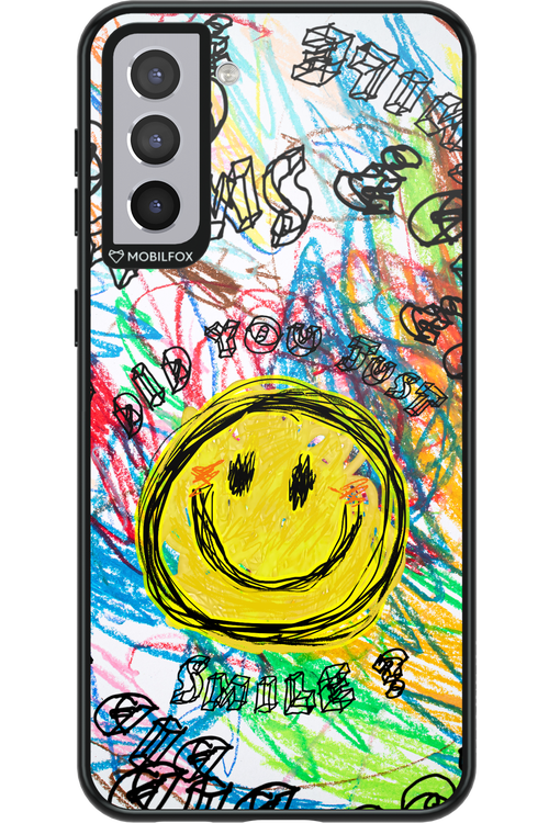 Crayon Smiley Colorful - Samsung Galaxy S21+