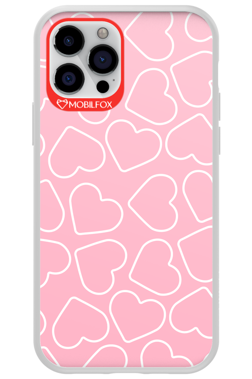 Line Heart Pink - Apple iPhone 12 Pro