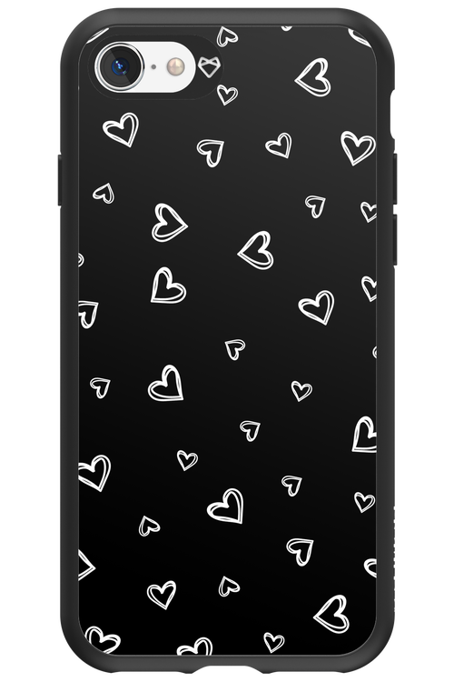Monochrome Hearts 2.0 - Apple iPhone SE 2020