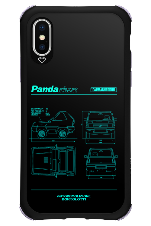 Panda Car Blue - Apple iPhone XS