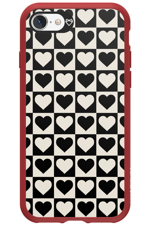 Checkered Heart - Apple iPhone SE 2020