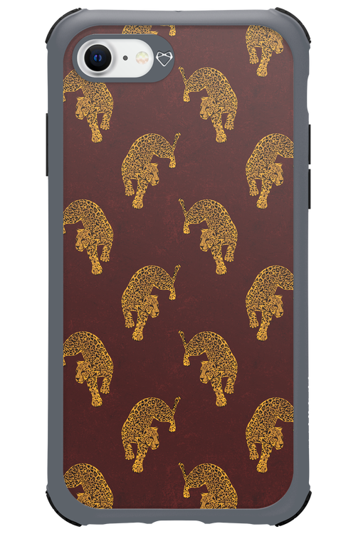 Burgundy Leopard Pattern - Apple iPhone 8