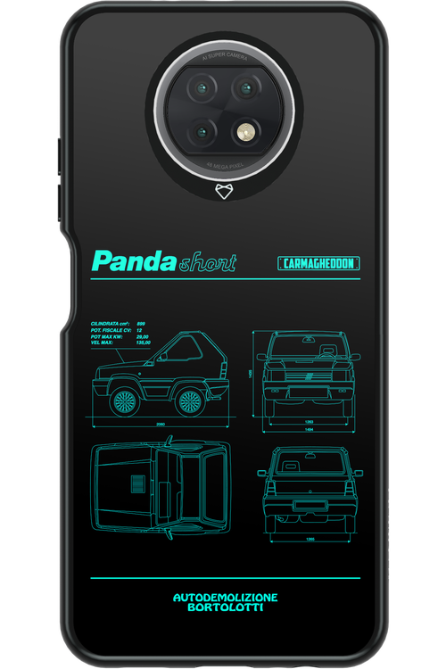 Panda Car Blue - Xiaomi Redmi Note 9T 5G