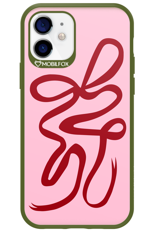 Burgundy Bow - Apple iPhone 12