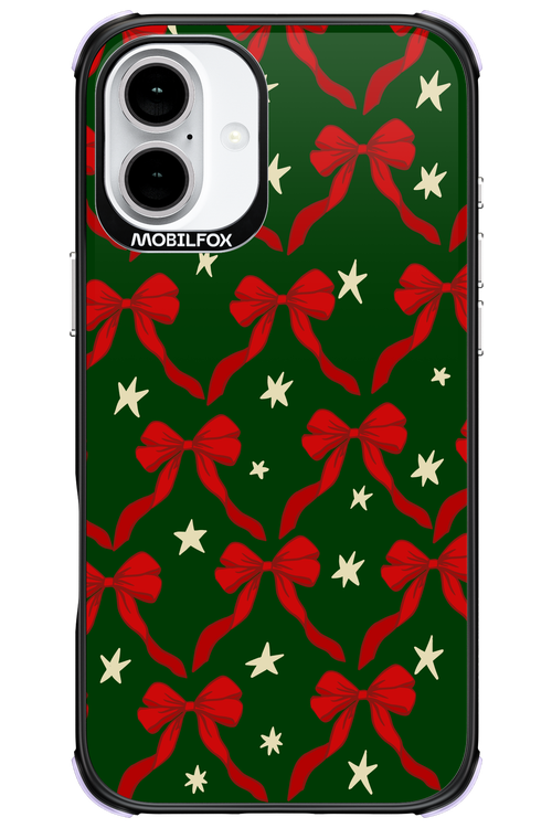 Bow & Stars (Green) - Apple iPhone 16 Plus
