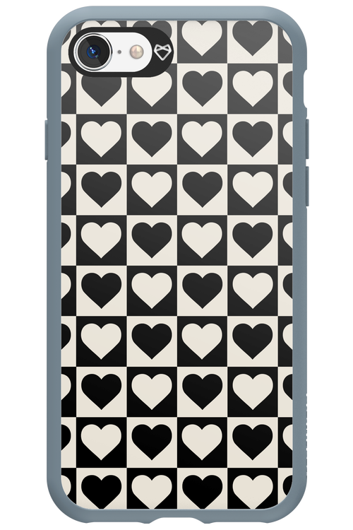 Checkered Heart - Apple iPhone SE 2020