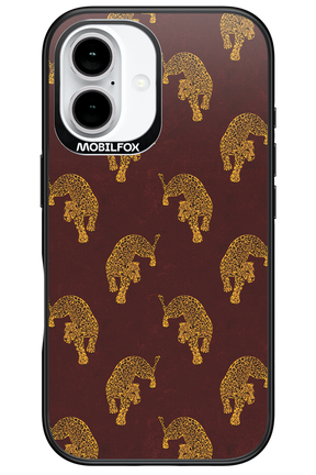 Burgundy Leopard Pattern - Apple iPhone 16
