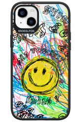 Crayon Smiley Colorful - Apple iPhone 14 Plus