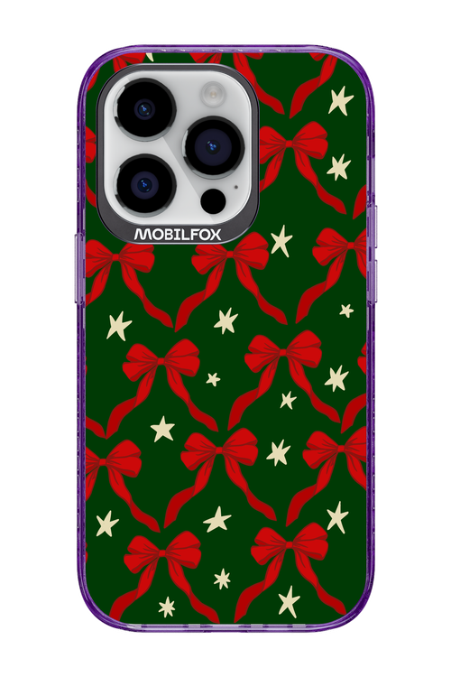Bow & Stars (Green) - Apple iPhone 14 Pro