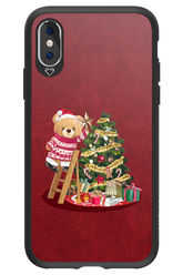 Christmas Bear (Burgundy) - Apple iPhone X