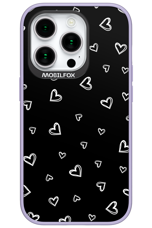Monochrome Hearts 2.0 - Apple iPhone 15 Pro