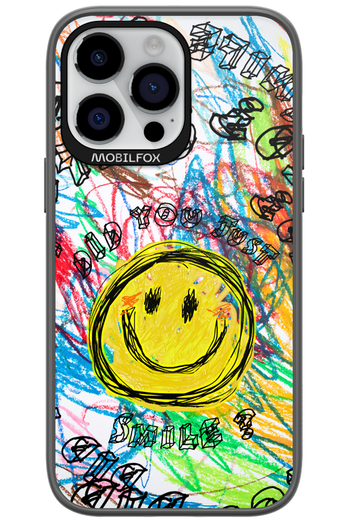 Crayon Smiley Colorful - Apple iPhone 14 Pro Max