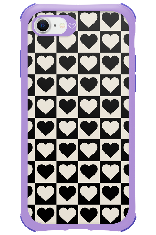 Checkered Heart - Apple iPhone SE 2020